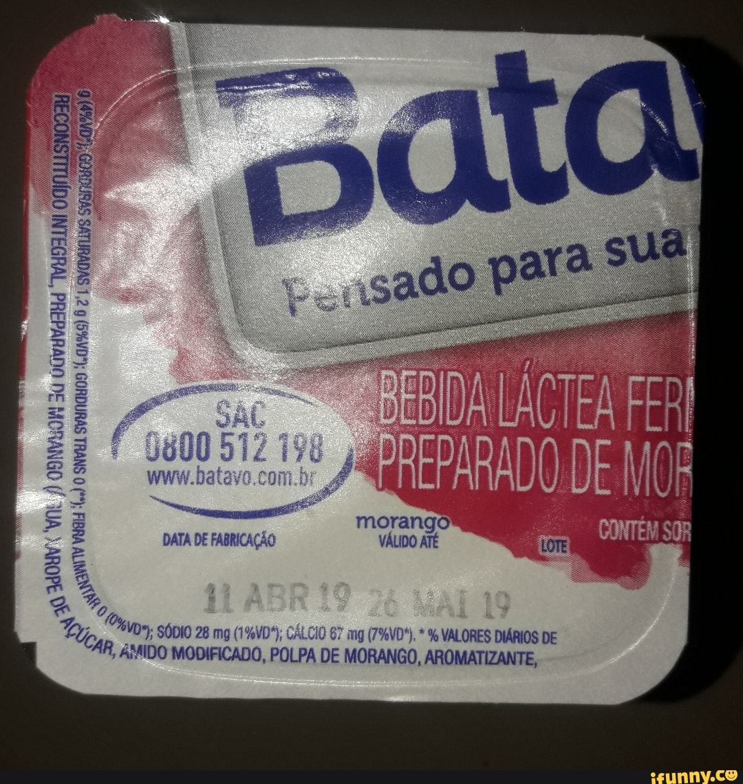 A
VALORES DIARIOS DE Can,
AMIDO MODIFICADO, POLPA DE MORANGO, AROMATIZANTE,
