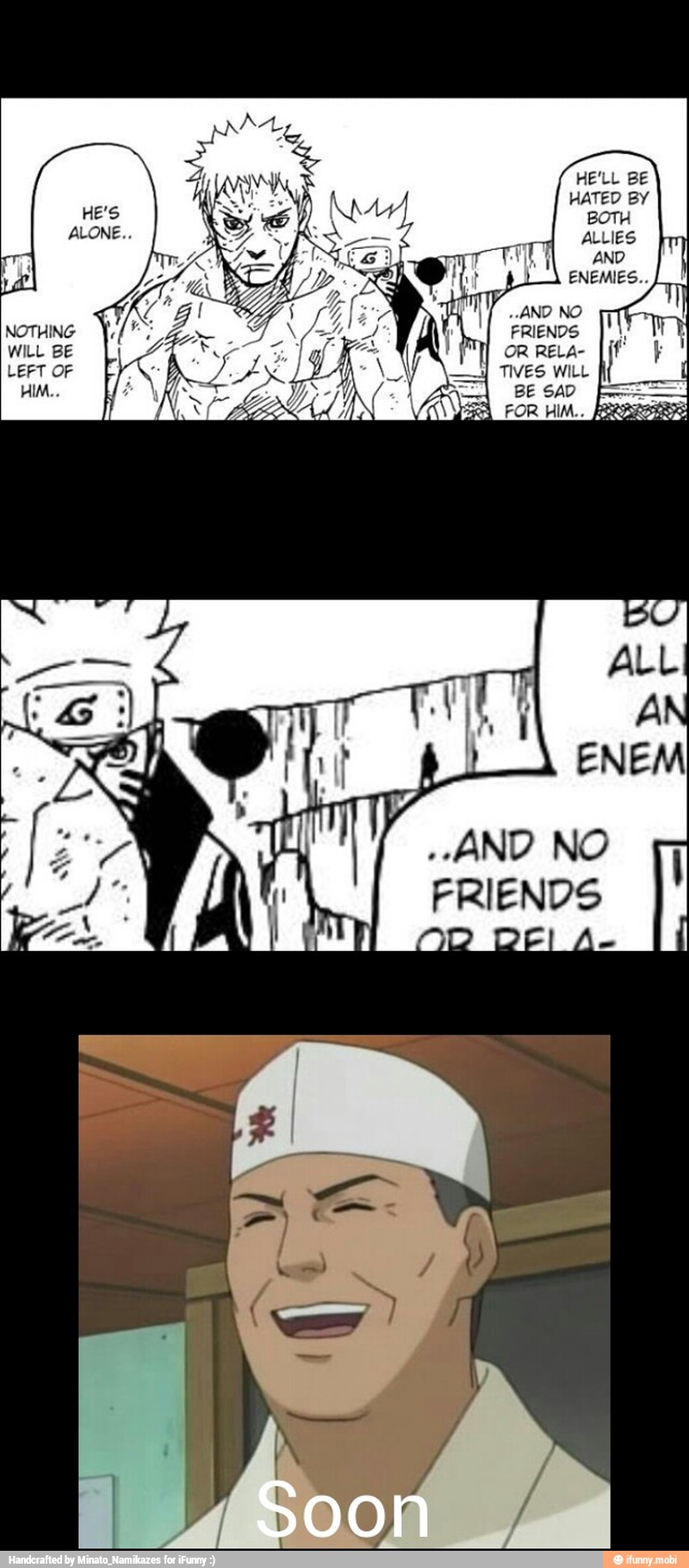 "AND NO
FRIENDS