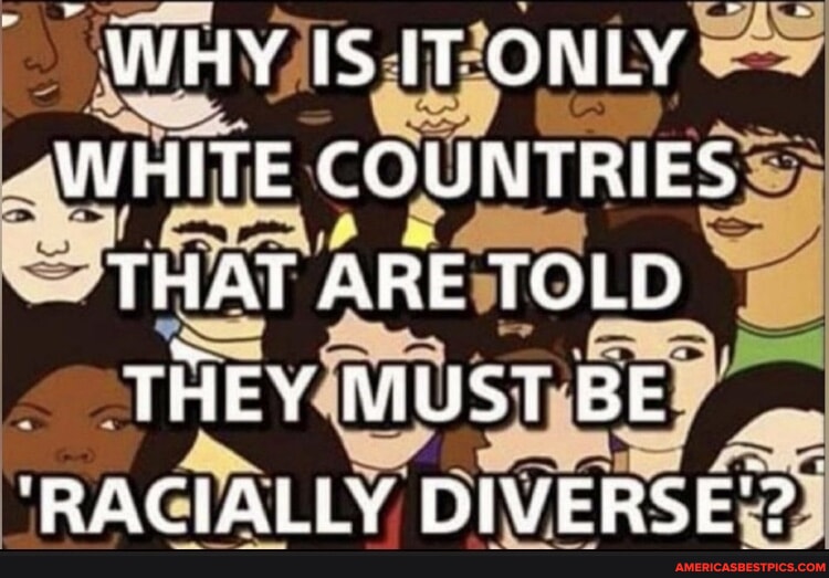 WHY IS IT ONLY WHITE COUNTRIES THAT ARE TOLD THEY MUST BE 'RACIALLY