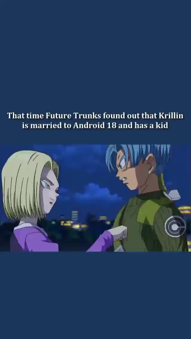 That time Future Trunks found out that Krillin is married to Android 18
