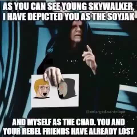 As You Caw See Young Skywalker Rave Depicted You As The Soyjak And Mysegfas The Chag You And Void Comune Aedranvinet
