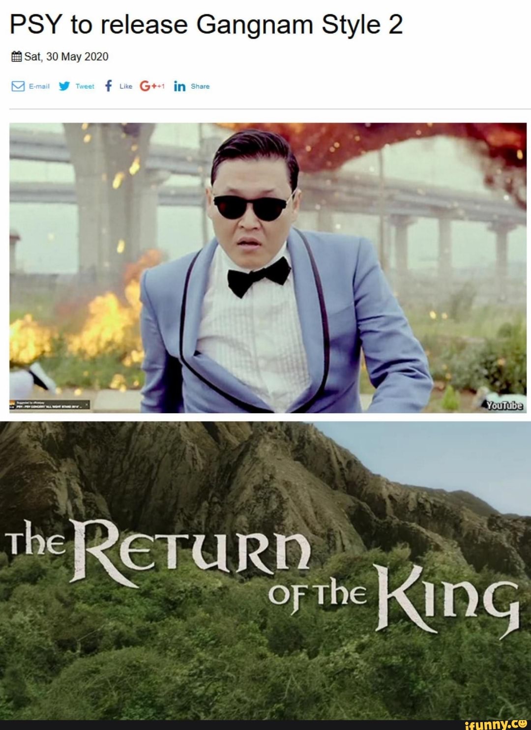PSY to release Gangnam Style 2
£8 Sat, 30 May 2020
