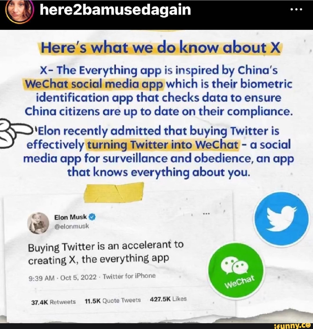 Here2bamusedagain Here's what we do know about X X- The Everything app ...