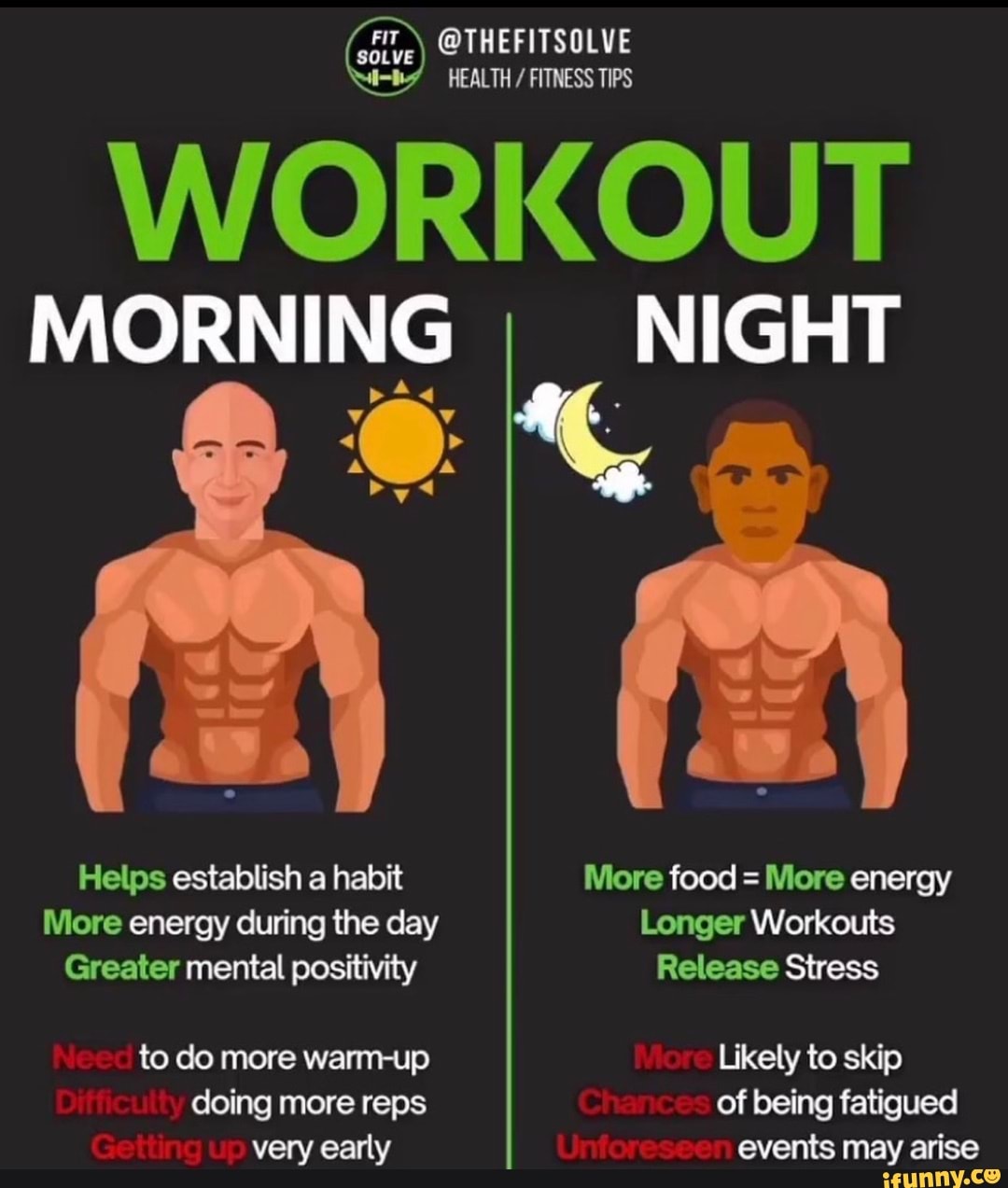 Morning or night online workout