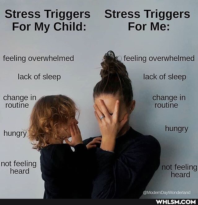Stress Triggers
Stress Triggers
For Me:
For My Child: For
For Me:
feeling overwhelmed feeling overwhelmed
lack of sleep lack of sleep change in change in routine routine
hungry
hungry
not feeling heard