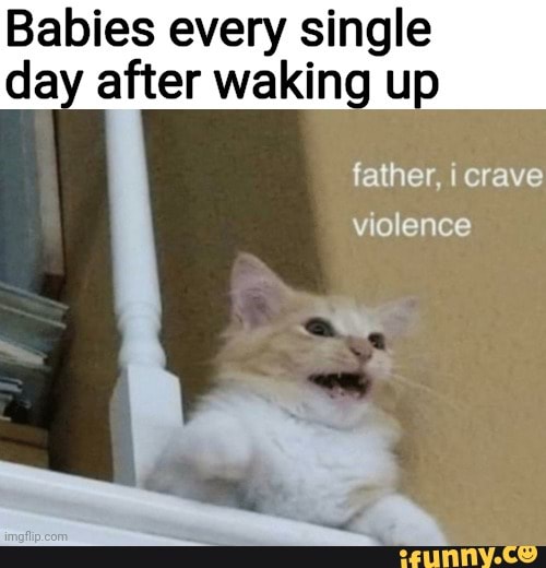 Babies every single day after waking up father, I crave violence - iFunny