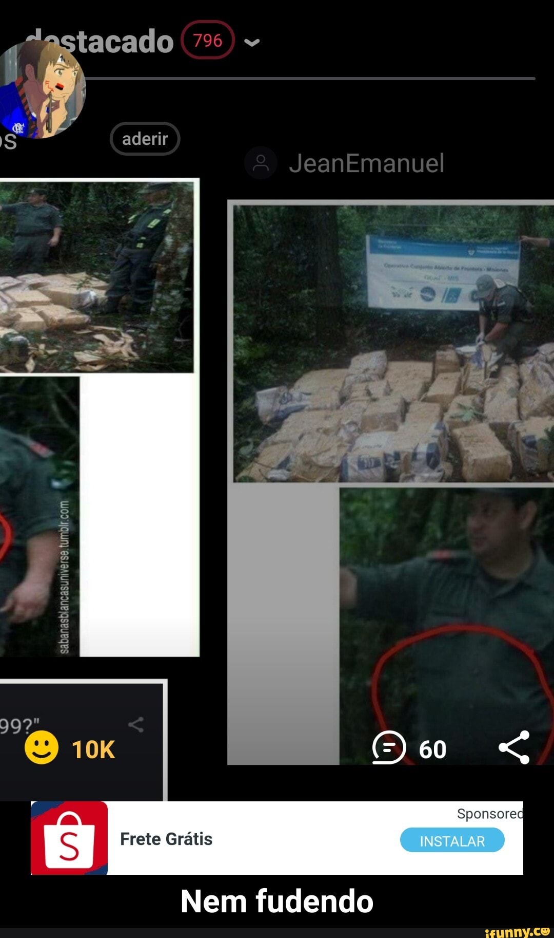 tacado 79
aderir
SS
Frete Grátis
Sponsored
Nem fudendo - Nem fudendo