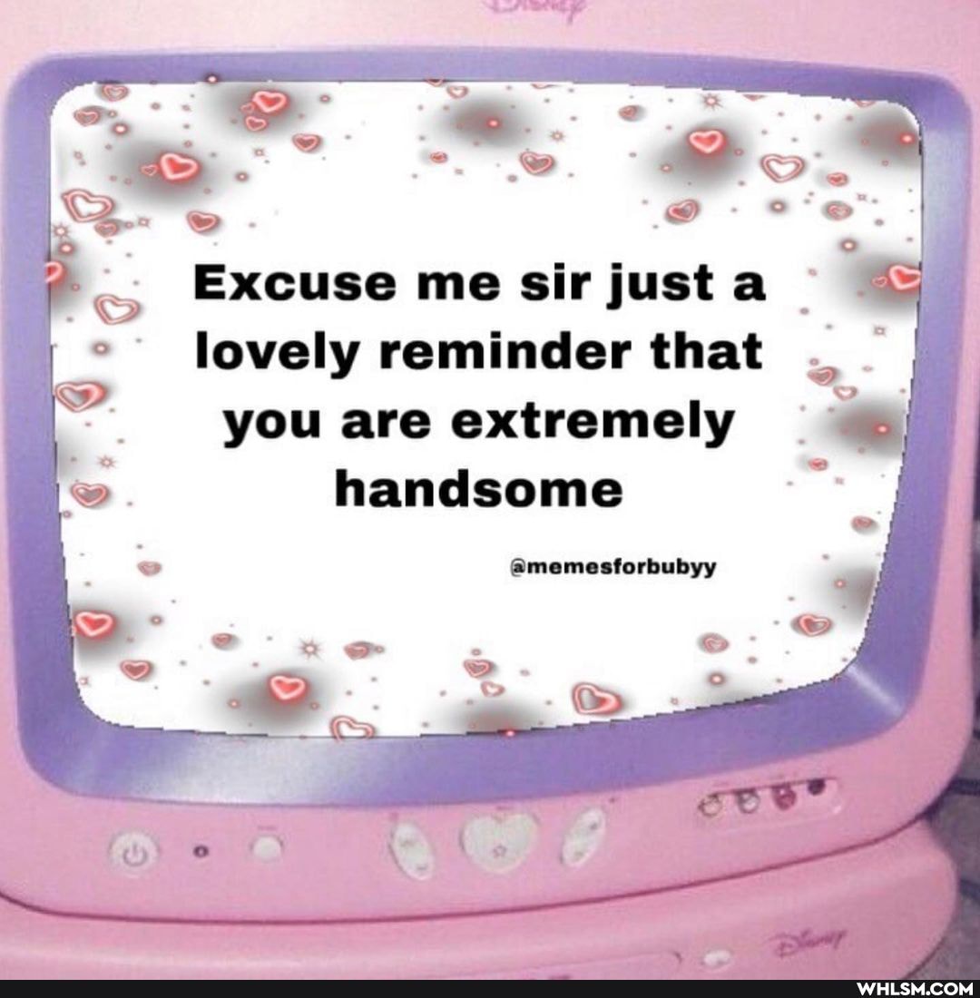 Excuse me sir just
lovely reminder that
you are extremely handsome
@memesforbubyy