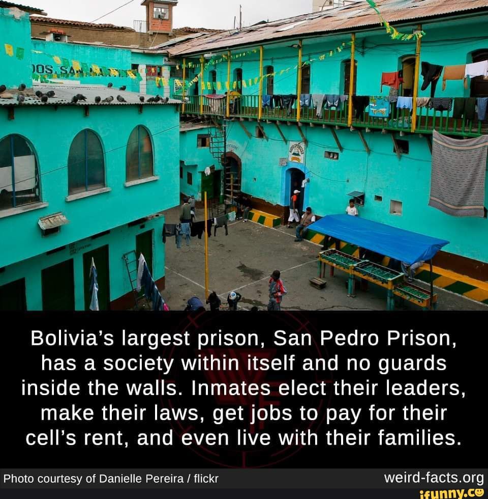 Bolivia's largest prison, San Pedro Prison, has a society within itself ...