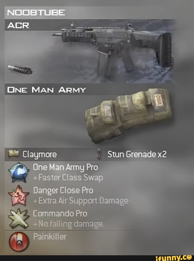 Tube Agr One Man Army Claymore Stun Grenade One Man Army Pro Faster C Ass Swap Danger Clase Pro Fommando Pro Age Pa I R