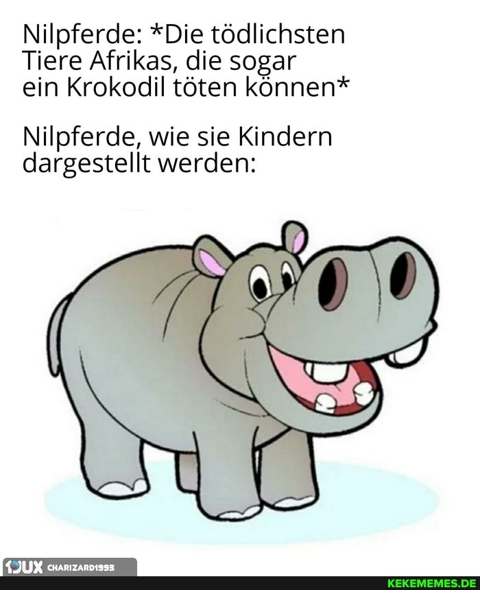 Nilpferde: *Die tödlichsten
Tiere Afrikas, die sogar ein Krokodil töten können*
Nilpferde, wie sie Kindern dargestellt werden: