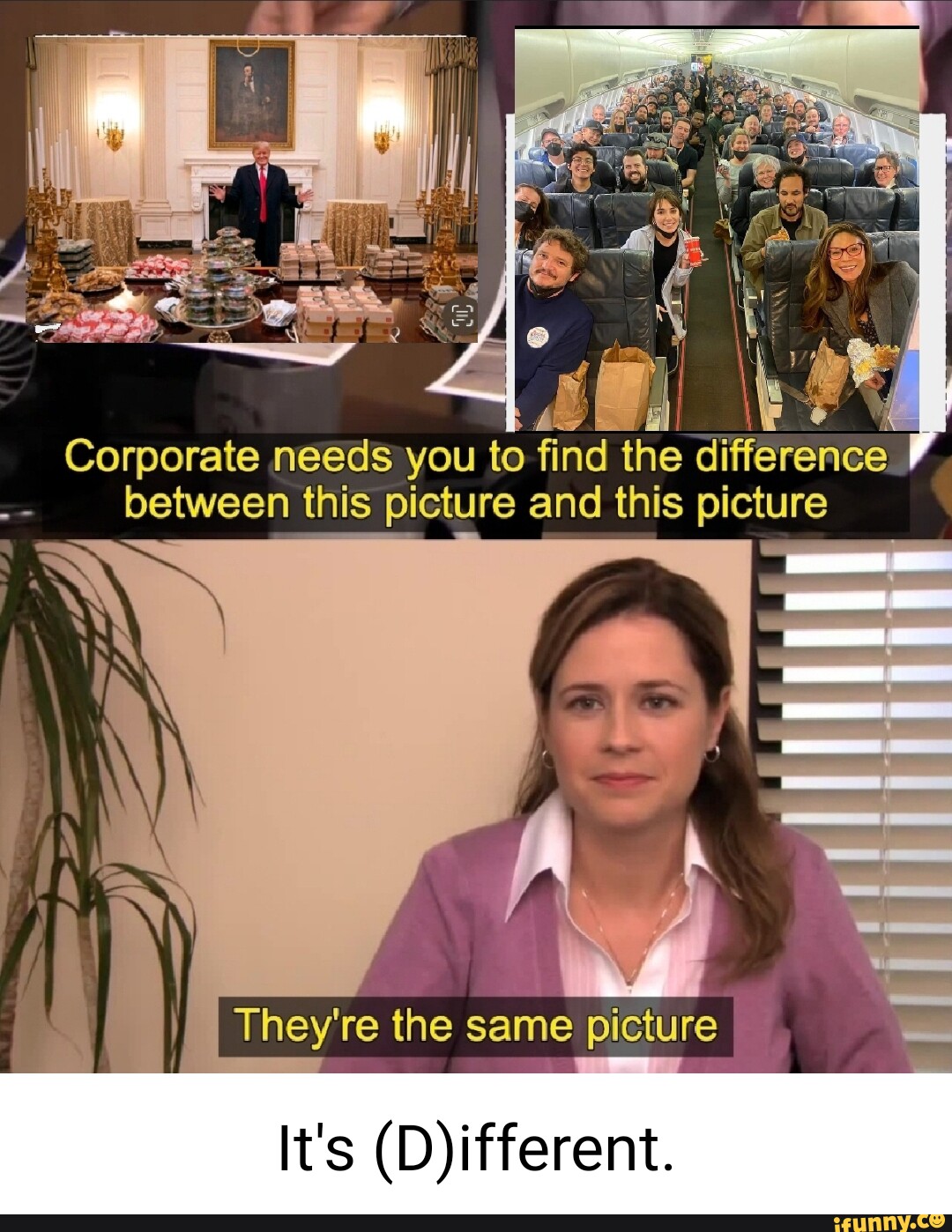 Corporate needs you to find the difference between this picture and this  picture I I I I They're the same picture I It's - iFunny