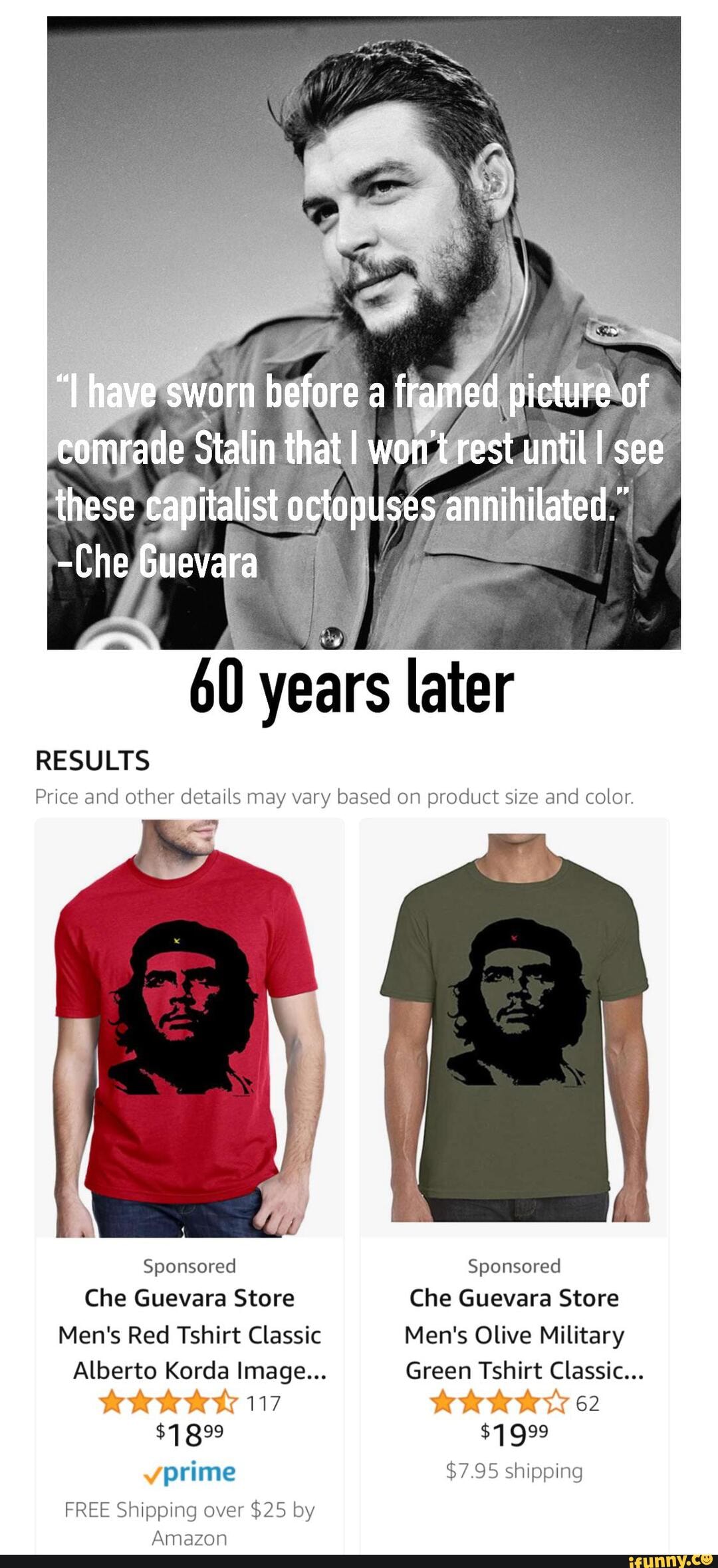 Che Guevara Store Men's Classic Alberto Korda Image Che T-shirt