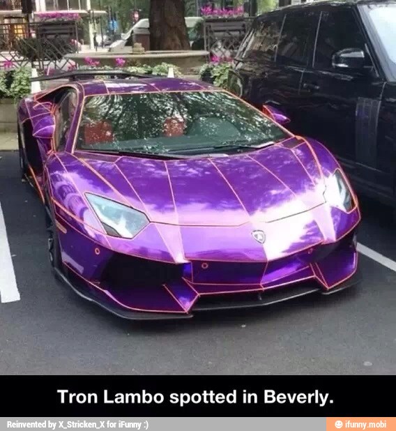 Tron Lambo spotted in Beverly.
