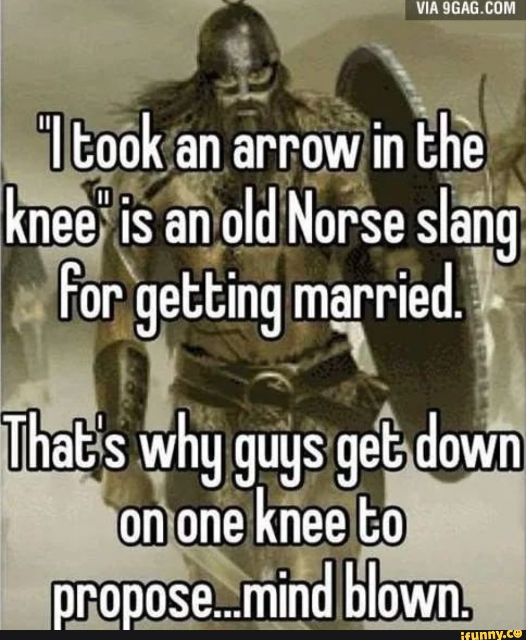 via-teook-an-arrow-in-the-knee-is-an-old-norse-slang-for-getting