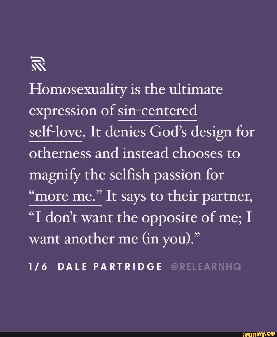 NY Homosexuality is the ultimate expression of sin-centered self-love ...