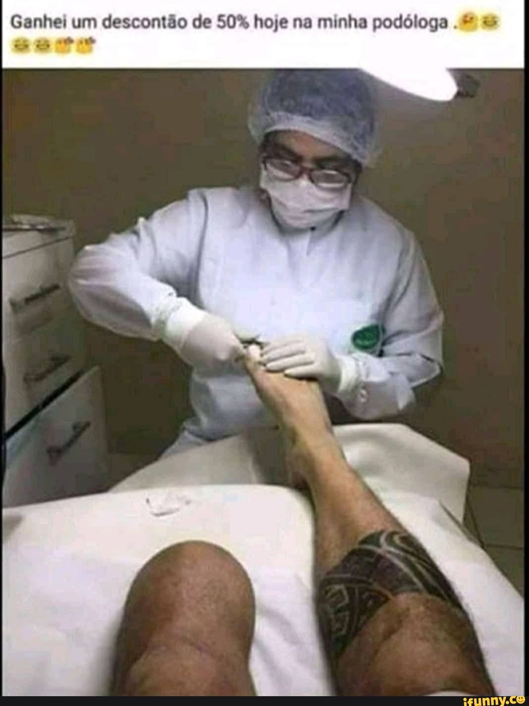 Ganhei um descontão de 50% hoje na minha podóloga