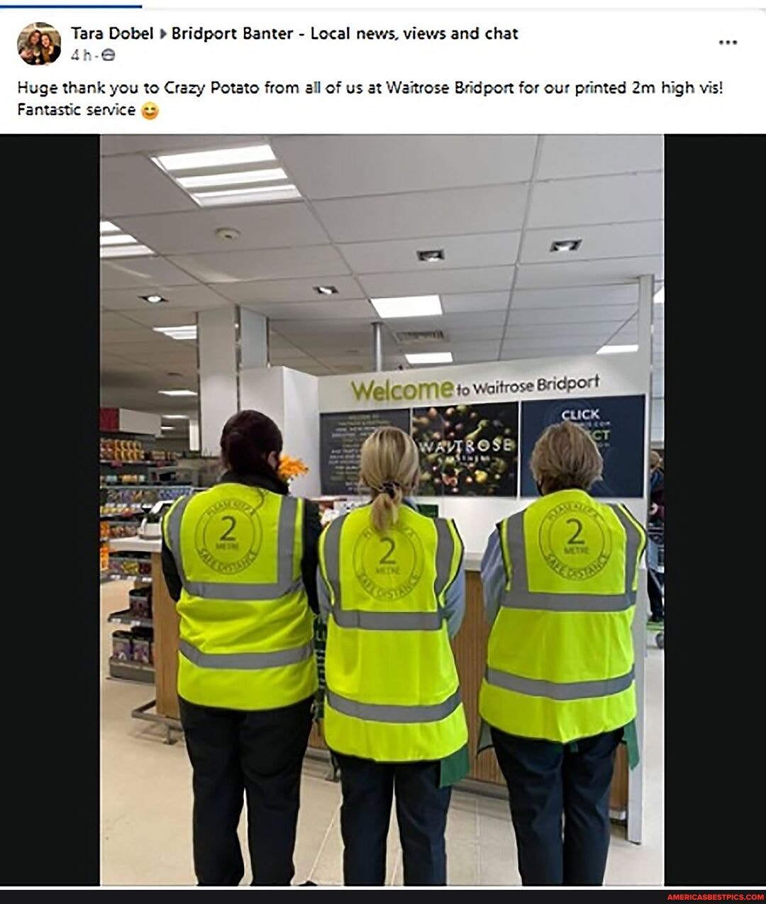 Tara Dobel Bridport Banter - Local news, views and chat
Huge thank you to Crazy Potato from all of us at Waitrose Bridport for our printed high vs
Fantastic service