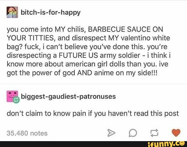 Sauce titties barbecue on Not My