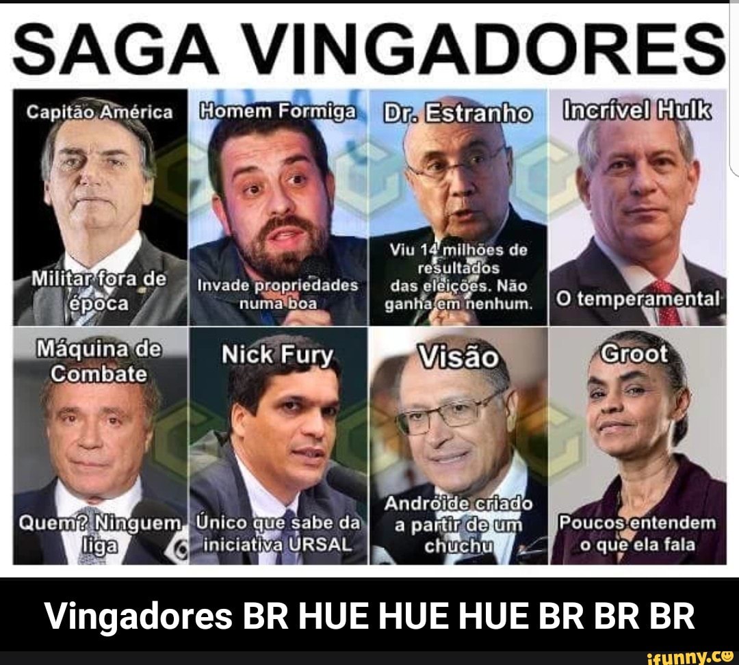 SAGA VINGADORES
Capitão o
América
Vingadores BR HUE HUE HUE BR BR BR - Vingadores BR HUE HUE HUE BR BR BR