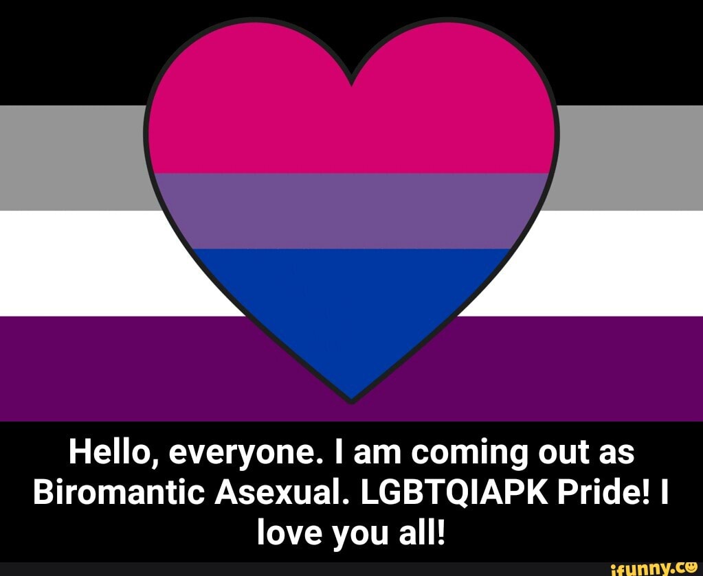 Hello Everyone I Am Coming Out As Biromantic Asexual Lgbtqiapk Pride I Love You All Hello Everyone I Am Coming Out As Biromantic Asexual Lgbtqiapk Pride I Love You All Ifunny