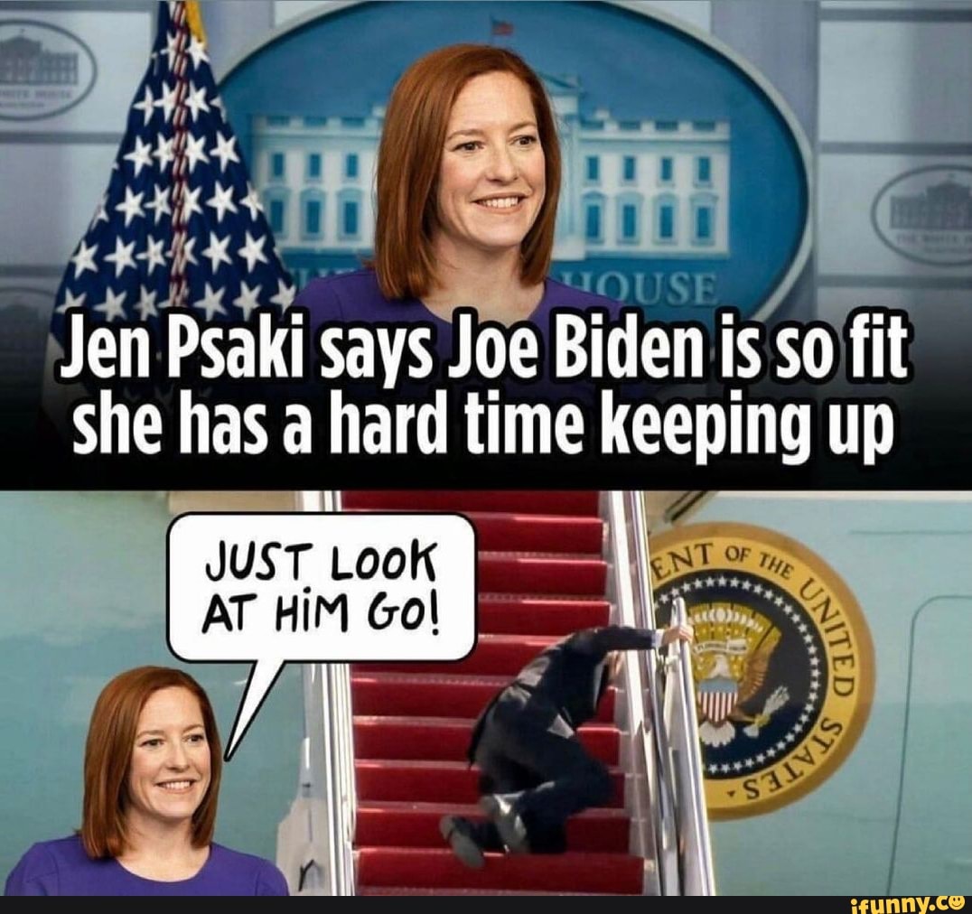 Jen Psaki says Joe Biden is So fit she has a hard time keeping up AT ...