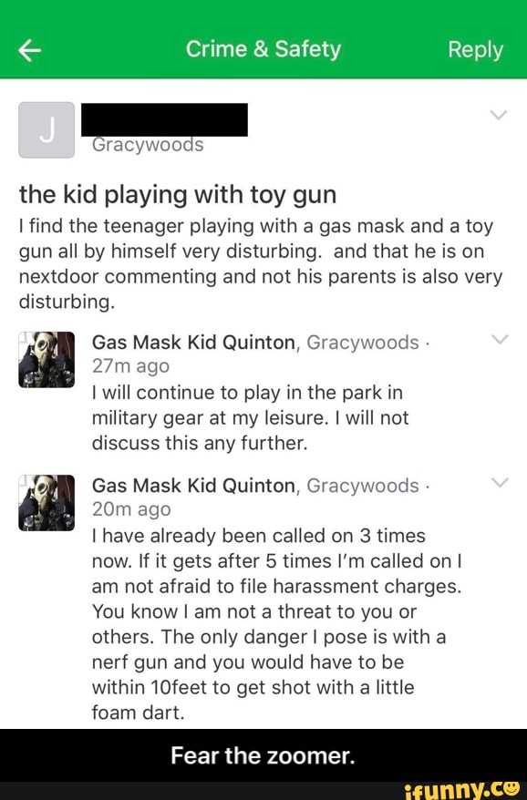 Crime Safety The Kid Playing With Toy Gun Iﬁnd The