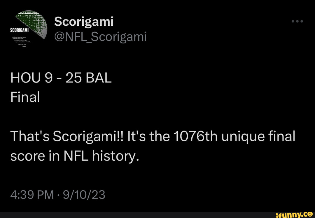 NFL Scorigami