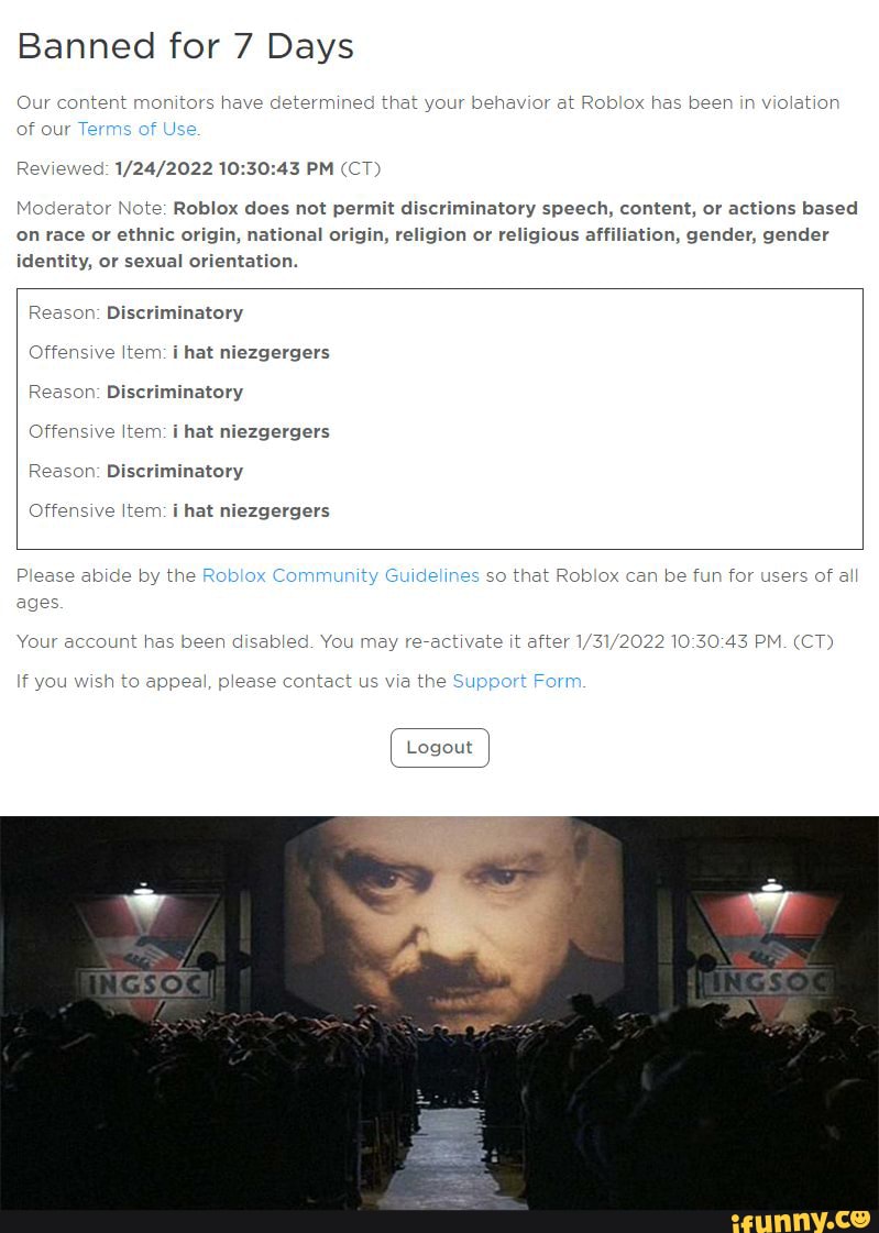 Banned For 7 Days Content Monitors Have Determine Jox Has Been In Viol 1 