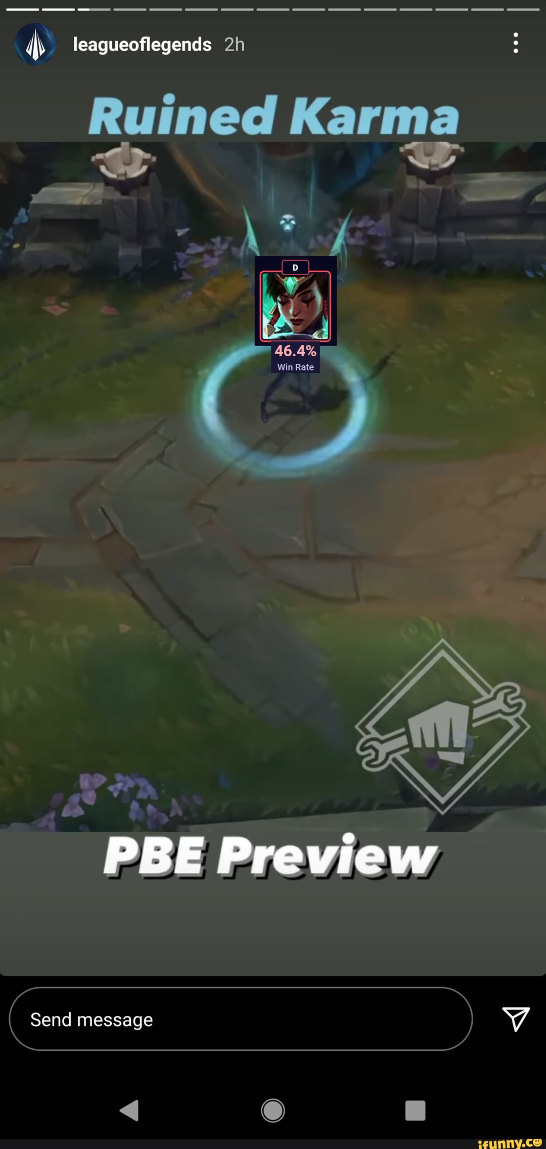 Leagueoflegends Ruined Karma No PBE Preview Send message