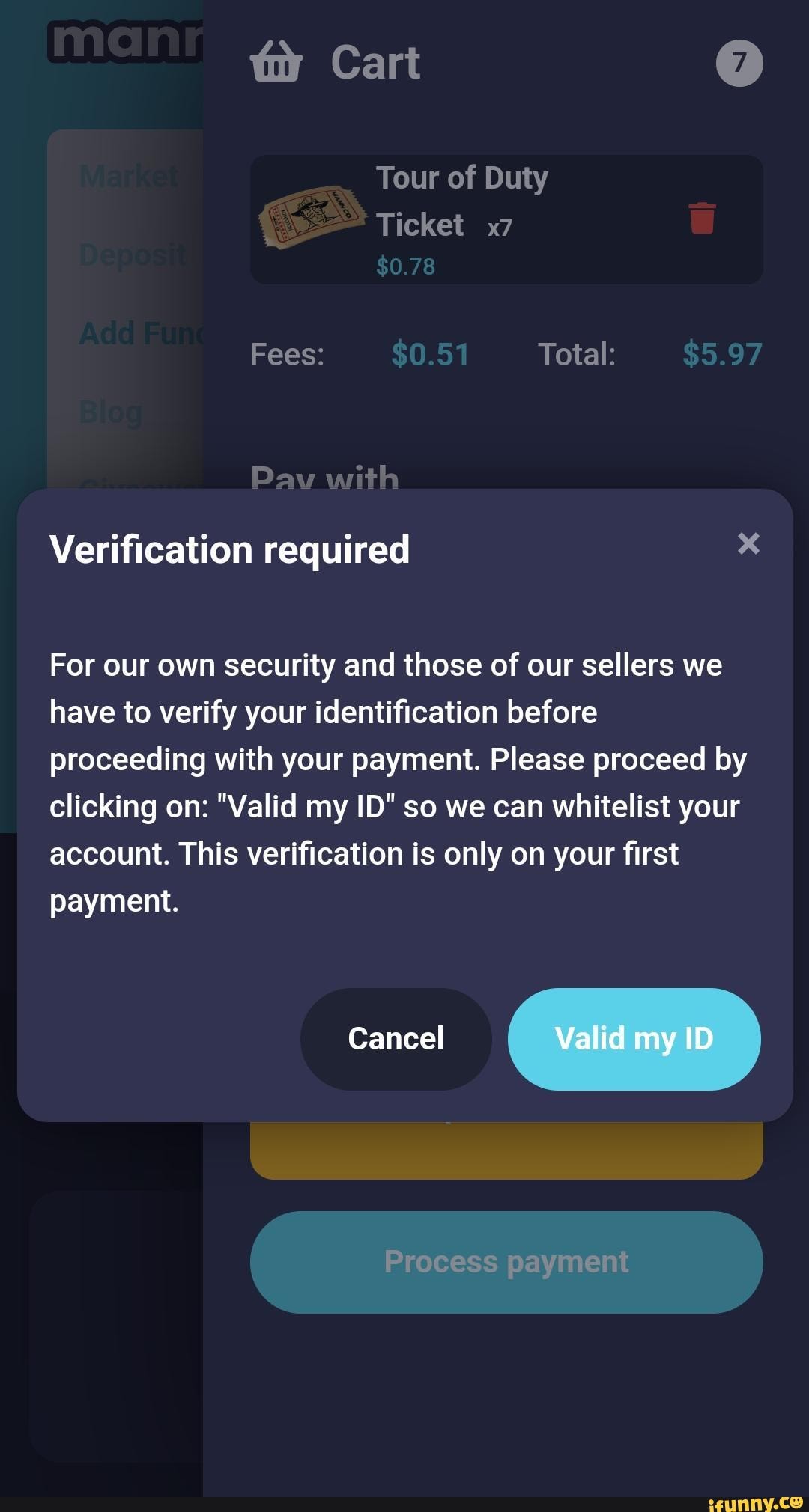 Cart Tour of Duty Ticket 0.78 Fees 0.51 Total Paw Verification required For our own security