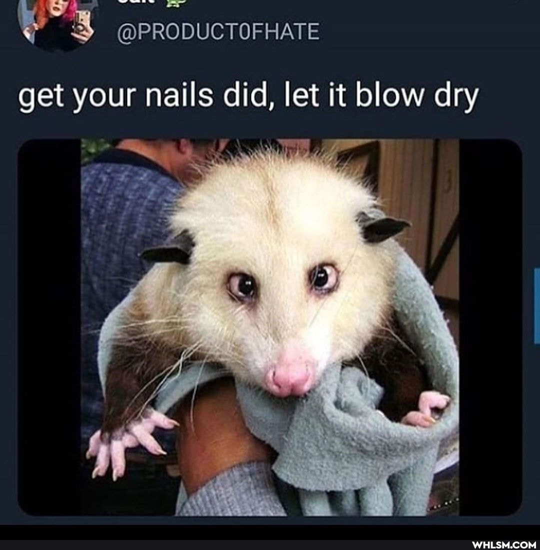 @PRODUCTOFHATE
get your nails did, let it blow dry