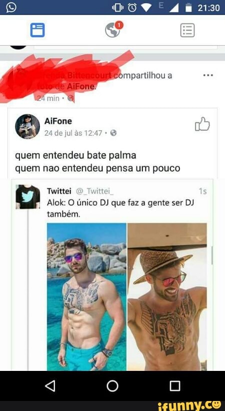 quem entendeu bate palma
quem nao entendeu pensa um pouco
Alok: 0 unico DJ que faz a gente ser DJ
também.