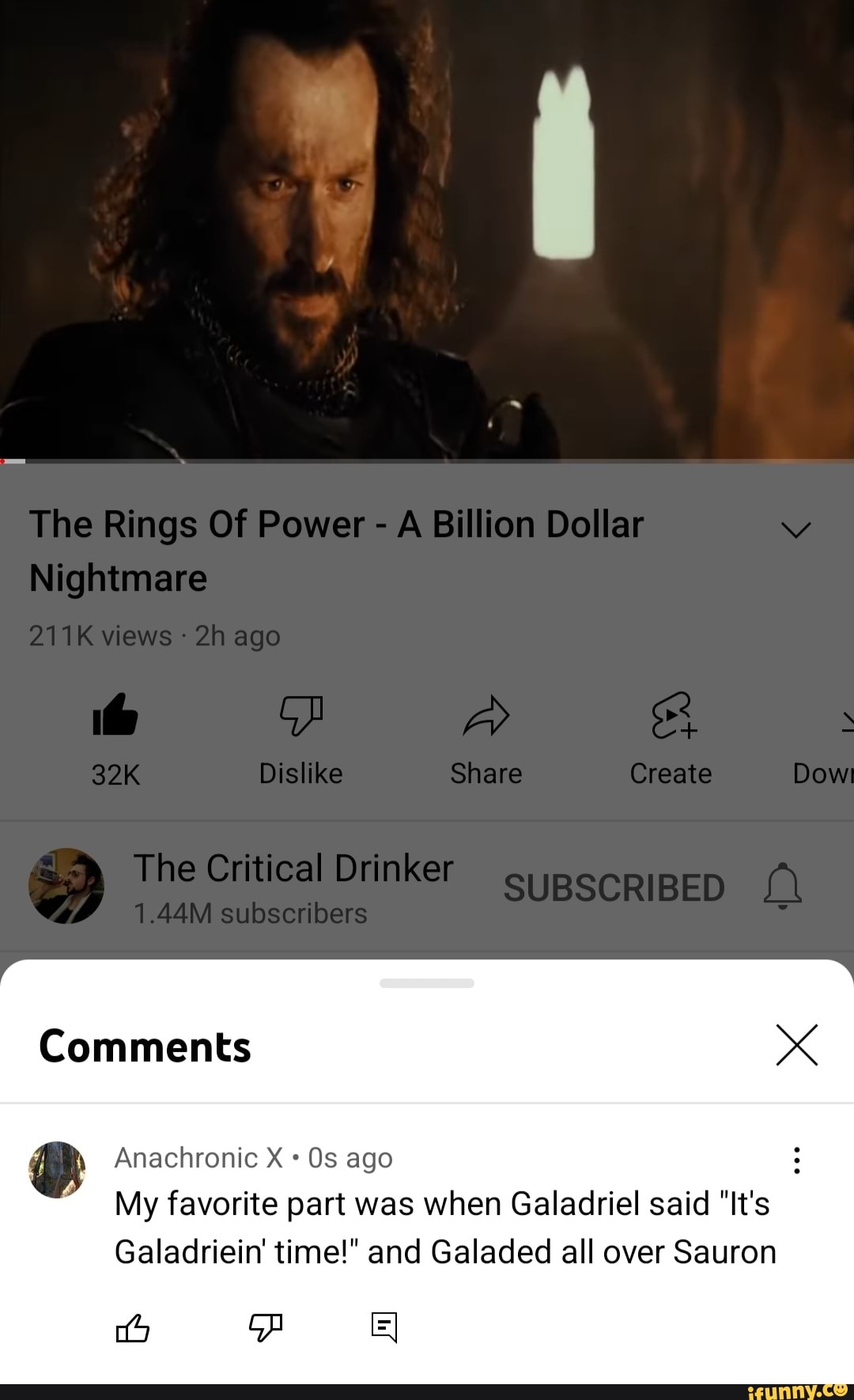 The Rings Of Power A Billion Dollar Nightmare 211K views ago Dislike