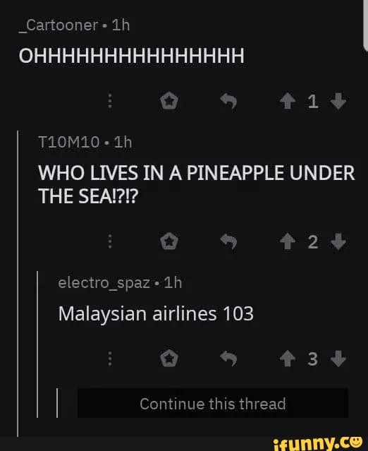 OHHHHHHHHHHHHHHH WHO LIVES IN A PINEAPPLE UNDER THE SEA!?!? Malaysian