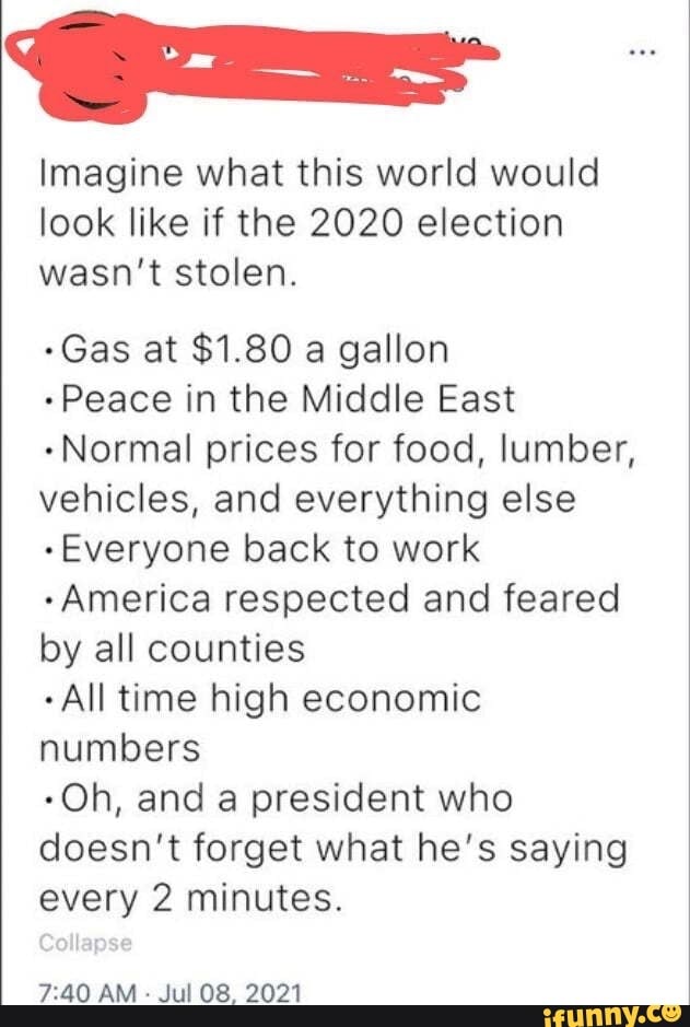 Imagine What This World Would Look Like If The 2020 Election Wasn't ...