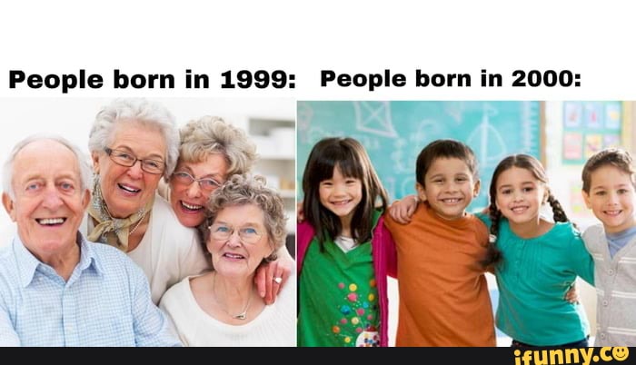 People born in 1999: People born in 2000:
