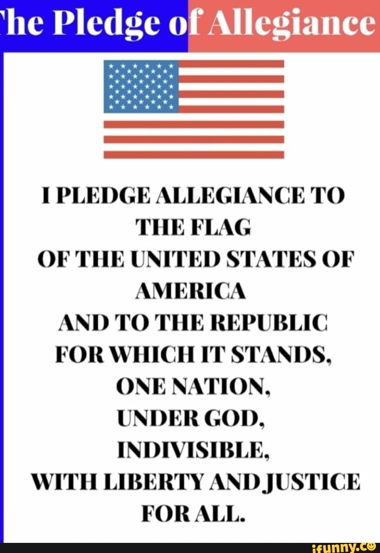 He Pledge of Allegiance I PLEDGE ALLEGIANCE TO THE FLAG OF THE UNITED ...