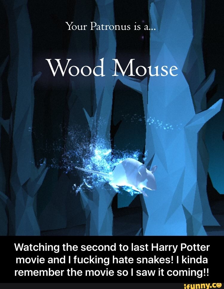 Your Patronus is Watching the second to last Harry Potter movie and I fucki...