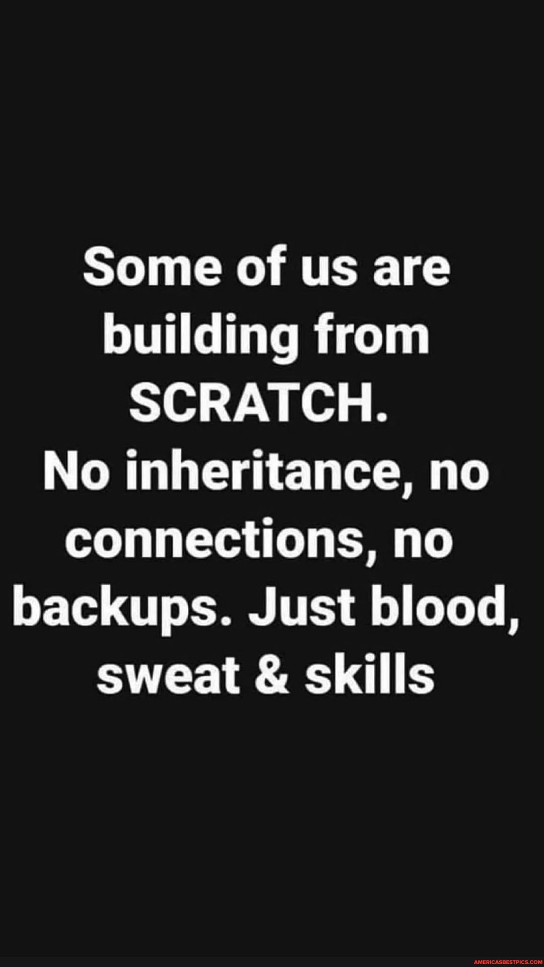 Some of us are building from SCRATCH. No inheritance, no connections ...