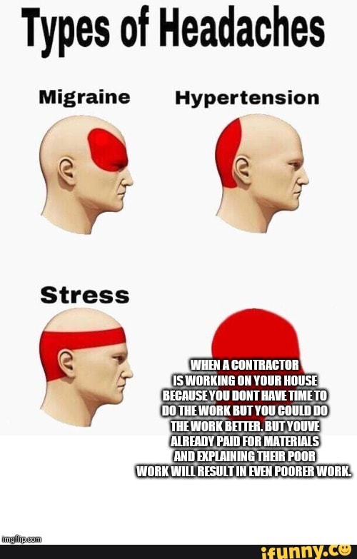Types of Headaches
WORK WILL RESULT IN EVEN POORER WORKS