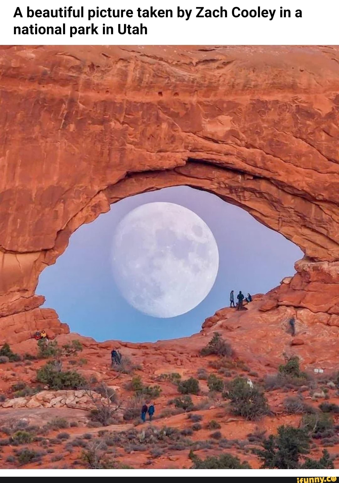 A beautiful picture taken by Zach Cooley in a national park in Utah