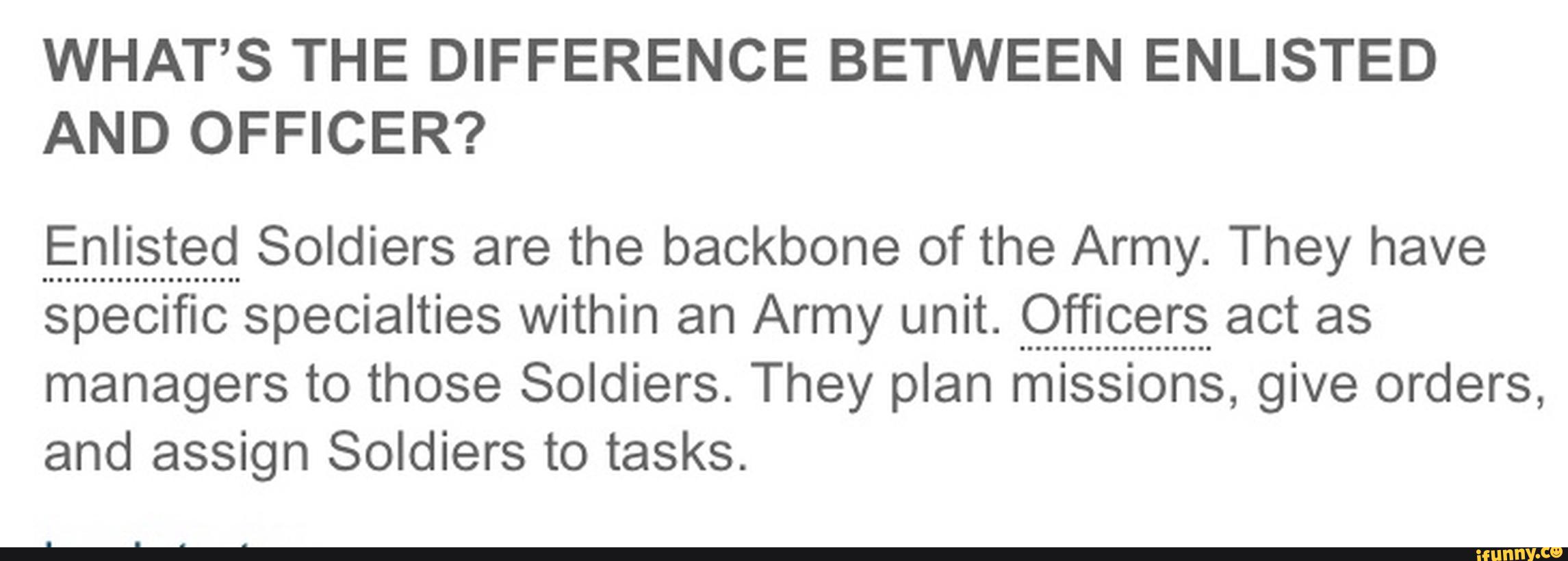 difference between enlisted and officer