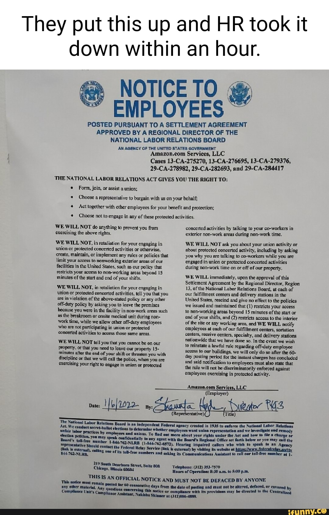 Violated Nationwide Employee Rights' Settlement, NLRB