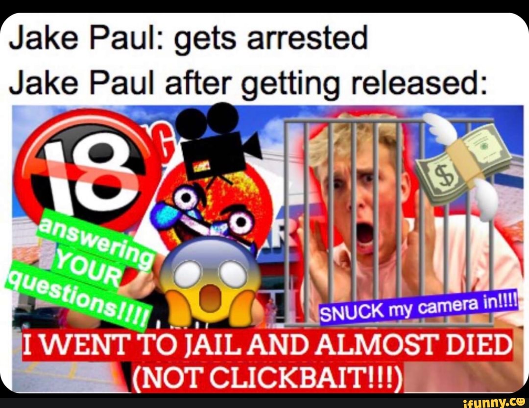 Jake Paul gets arrested Jake Paul after getting released a I WENT TO