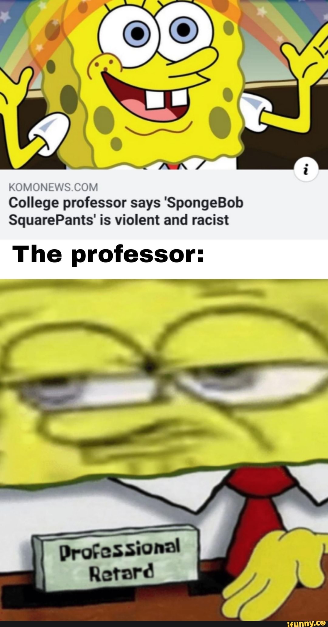 KOMONEWS com College professor says 'SpongeBob SquarePants' is violent ...