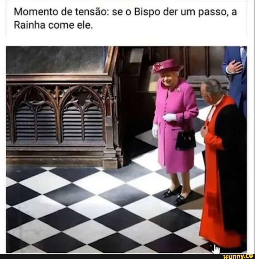 Momento de tensão: se o Bispo der um passo, a
Rainha come ele.