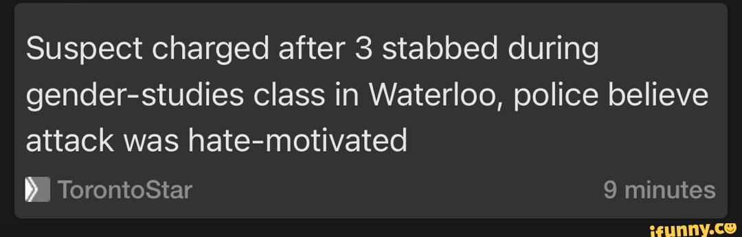 Suspect Charged After 3 Stabbed During Gender-studies Class In Waterloo ...