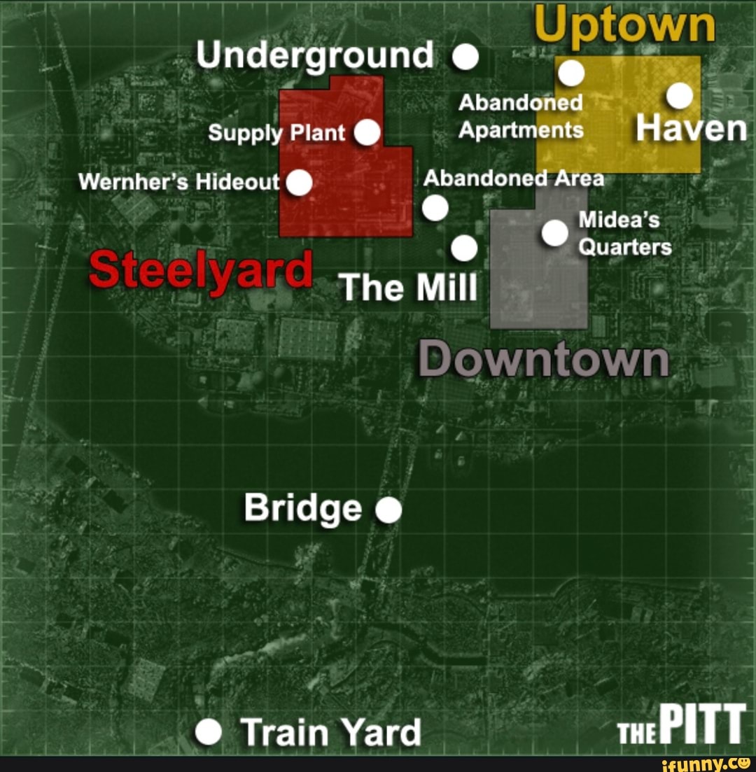Supply plant. The Pitt Fallout 3 карта. Fallout 3 the Pitt чушки карта. The Pitt Downtown на карте.