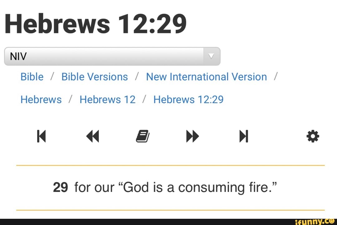 Hebrews 12:29 NIV Bible Bible Versions New International Version ...